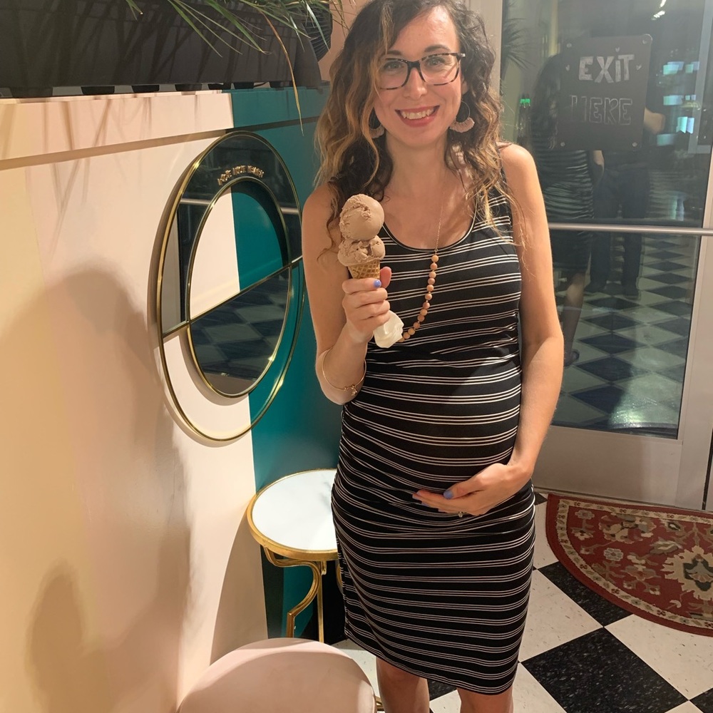 A Glow Maternity Dress